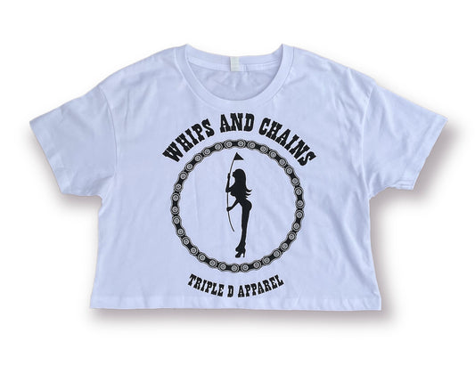 Whips and Chains Crop White