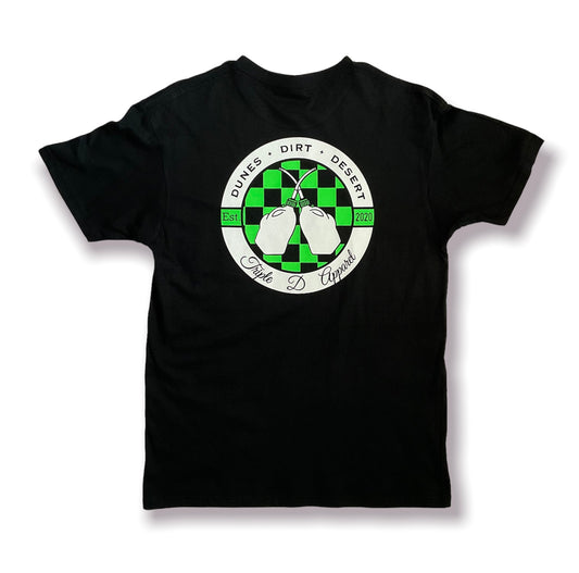 Unisex Green Checkered Flag Logo(Heat Pressed)